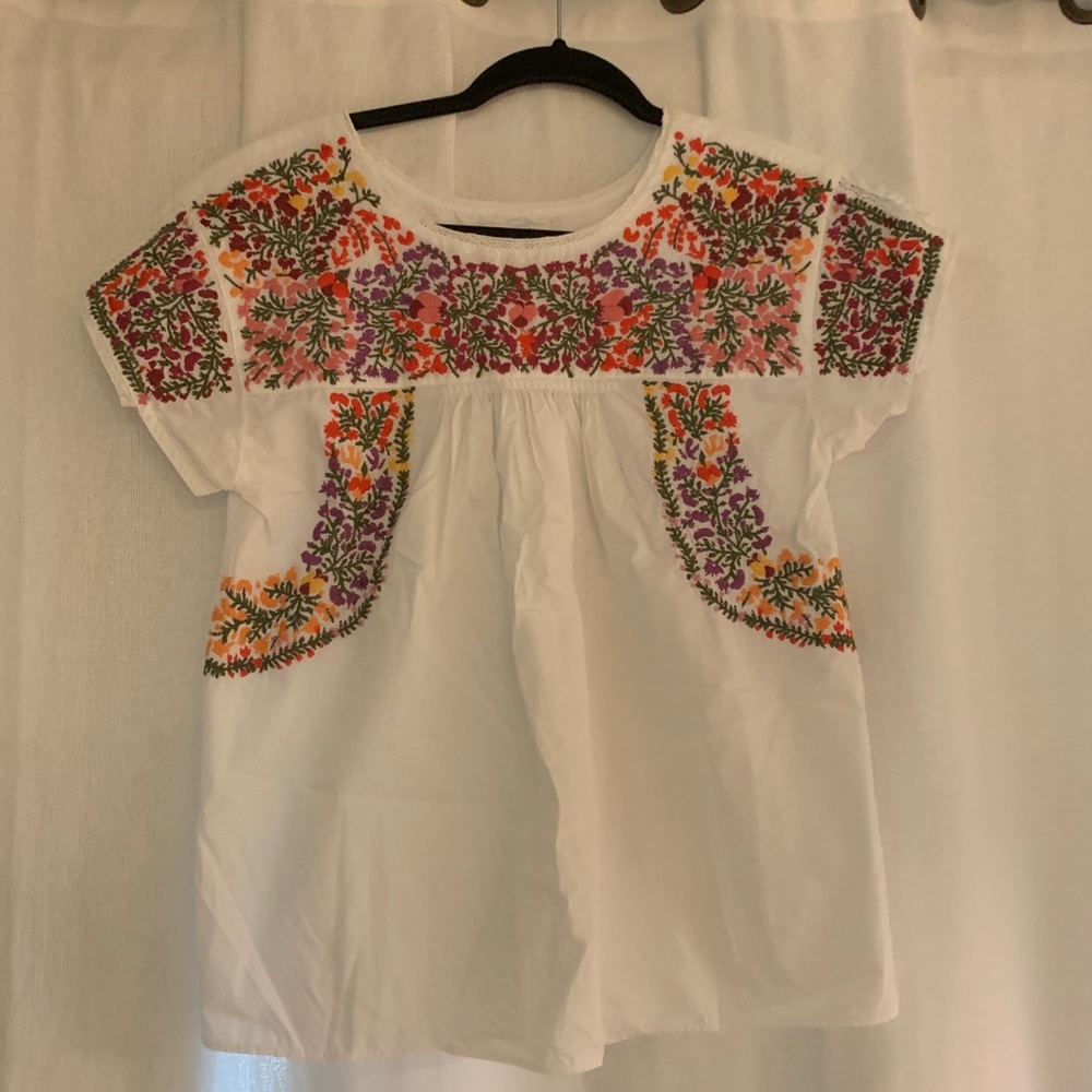 Floral White Top